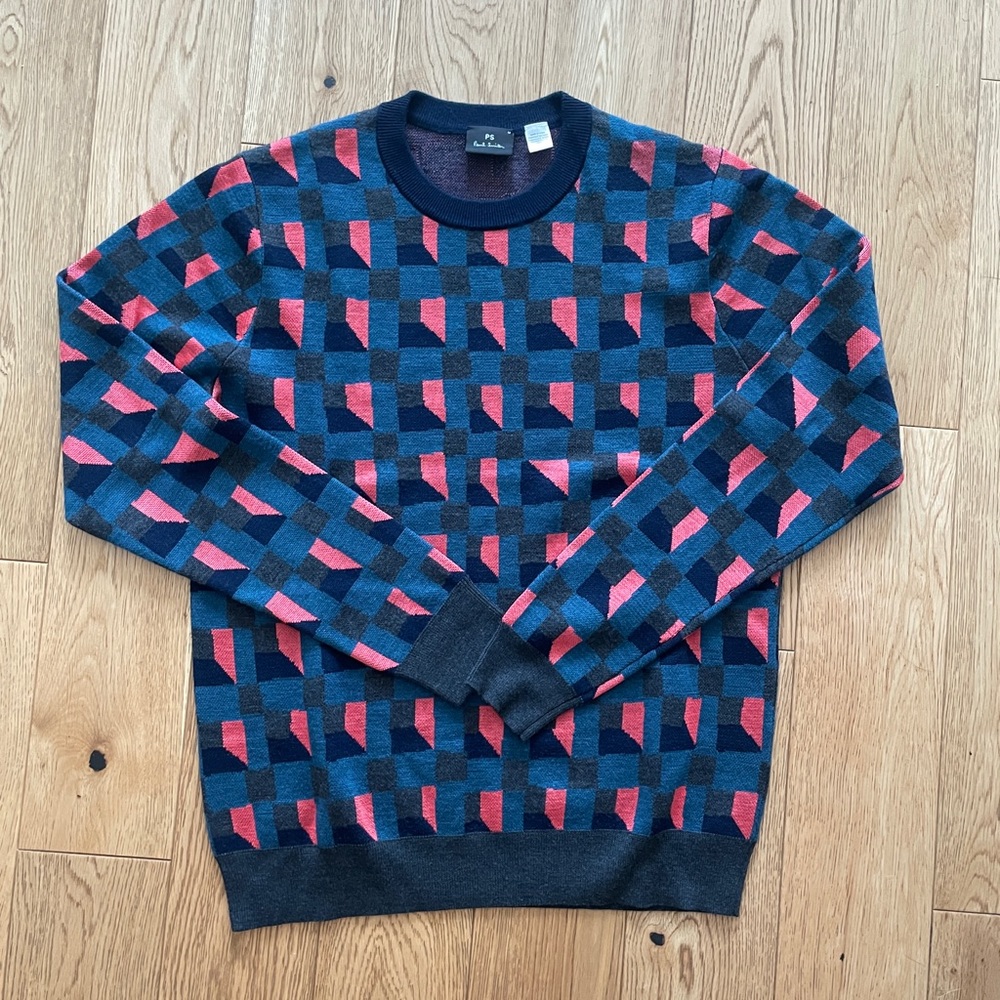 PAUL SMITH OP ART SWEATER - SIZE MEDIUM